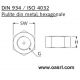 Piulita M2.5, hexagonala, DIN 934 / ISO 4032, metal 